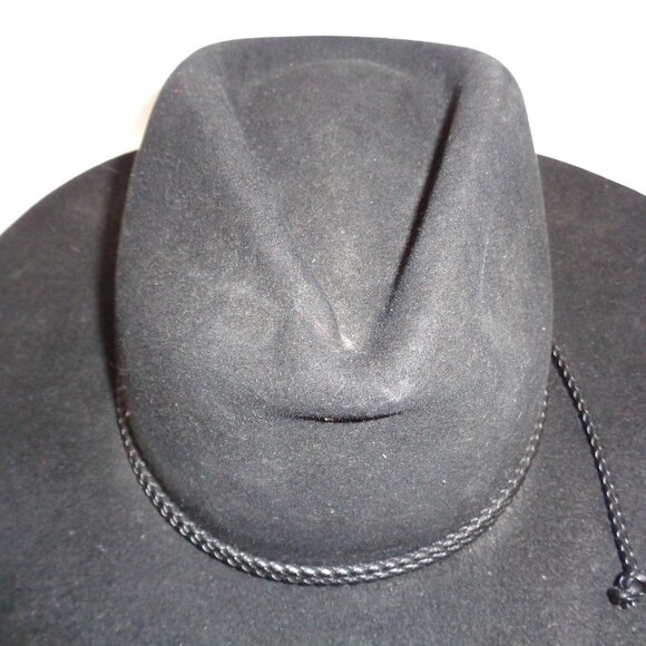 Stetson Hat Black Felt 4X Beaver 6 7/8 Carson - Picture 9 of 11